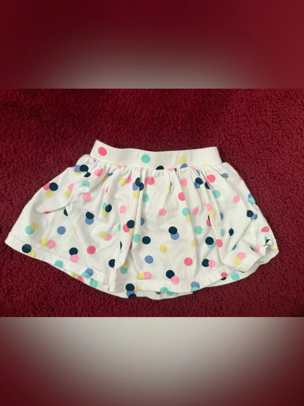 Carters White Polkadot Skirt